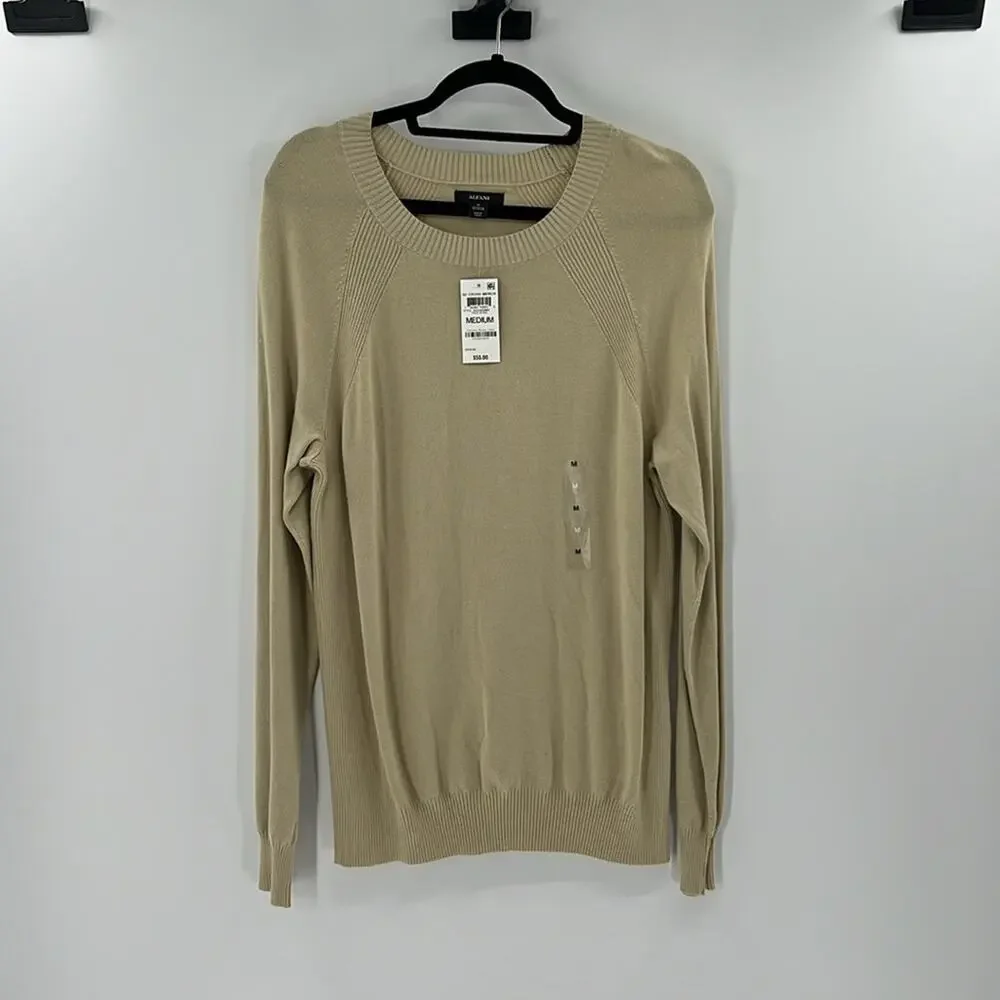 Alfani Men's Knit Sweater - Pale Khaki - Medium - New with tags